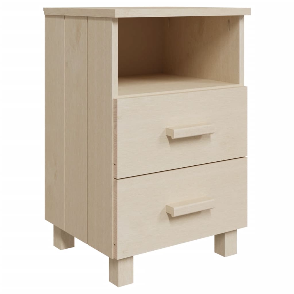 Mesas cabeceira hamar 2pcs 40x35x62cm pinho maciço castanho-mel