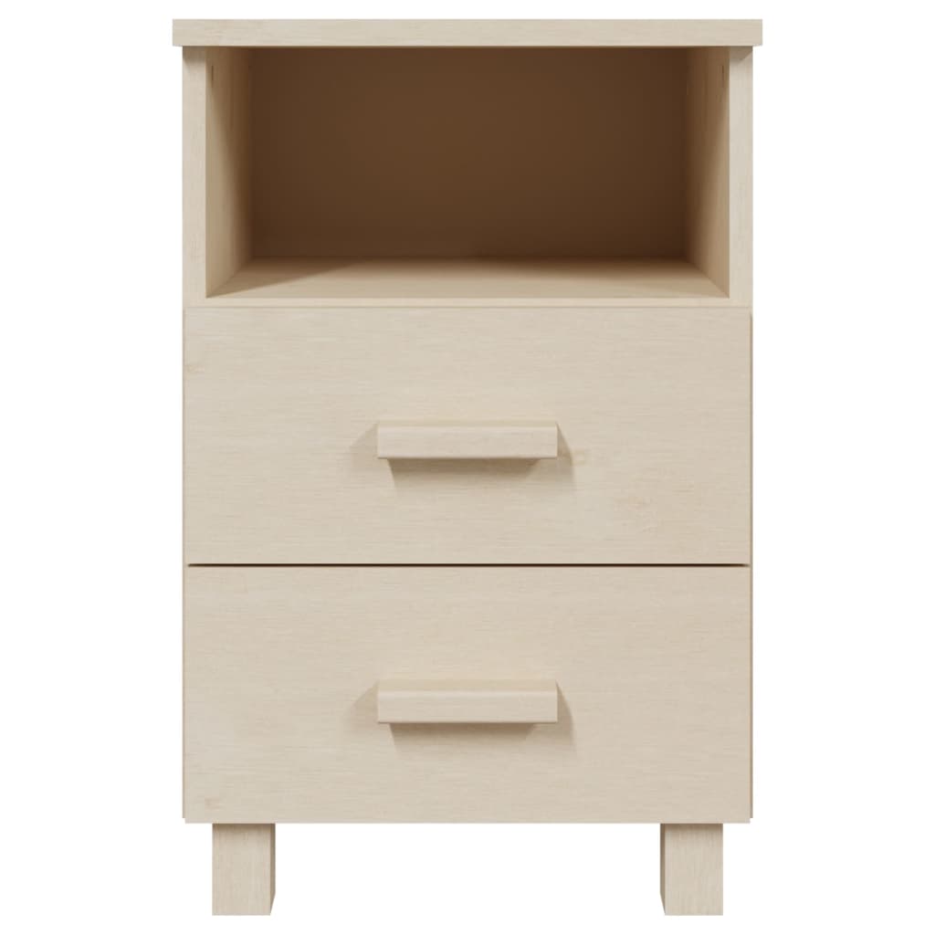 Mesas cabeceira hamar 2pcs 40x35x62cm pinho maciço castanho-mel
