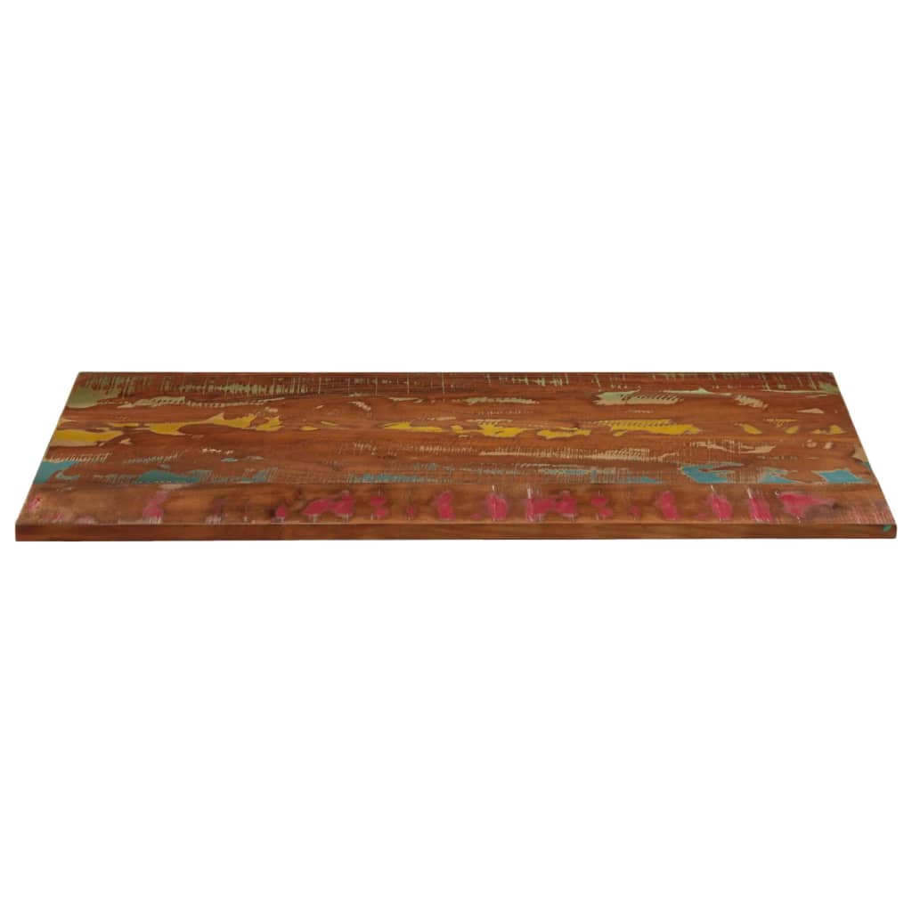 Tampo de mesa retangular 140x50x2,5cm madeira recuperada maciça