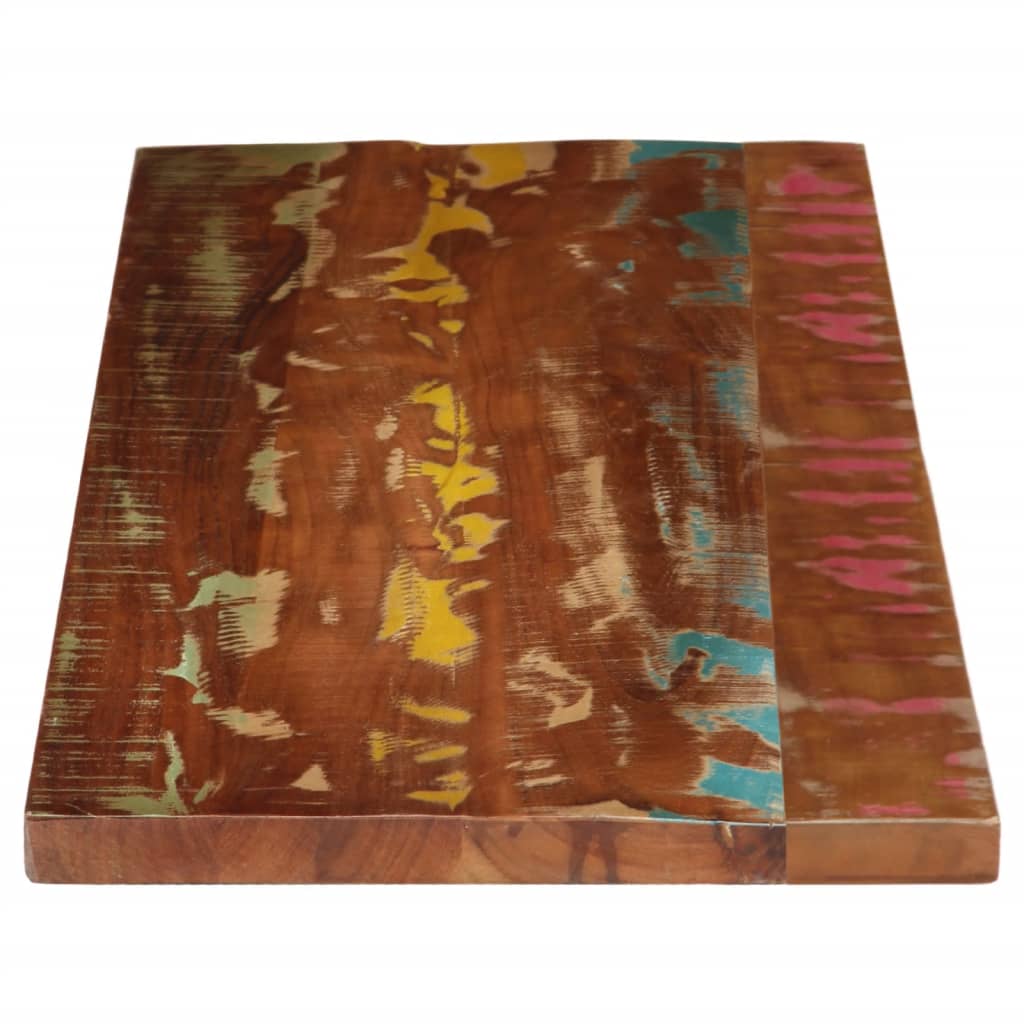 Tampo de mesa retangular 140x50x2,5cm madeira recuperada maciça