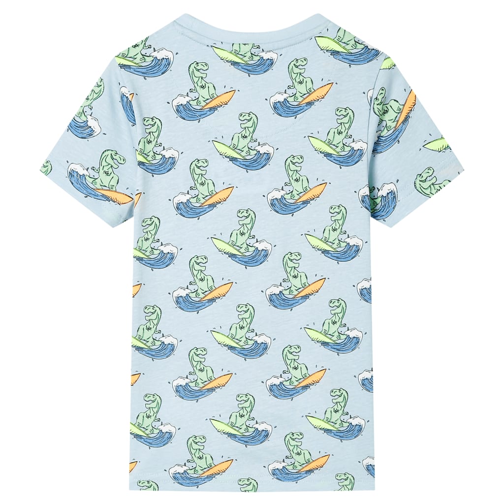 Pijama de manga curta para criança azul-claro 128