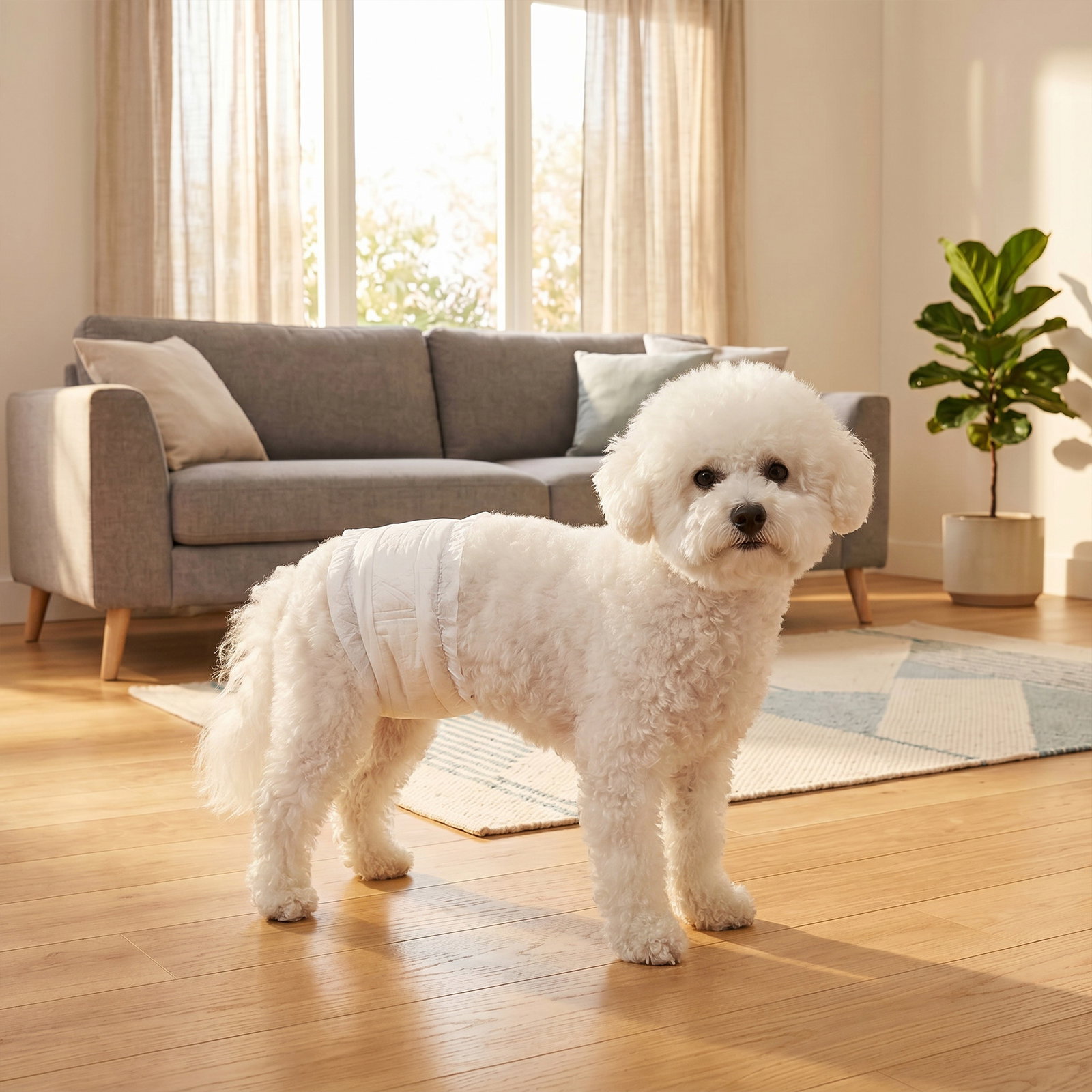 Fraldas descartáveis para cães machos 48 unidades super absorventes antifugas para cães tamanho m