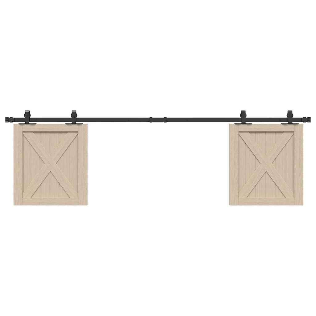 Kit p/ porta de armário deslizante 183 cm aço carbono