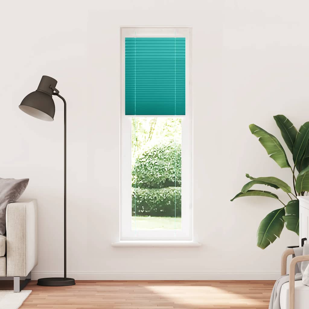 Gasolina verde plissada cega 60x200 cm largura tecido 59,4 cm