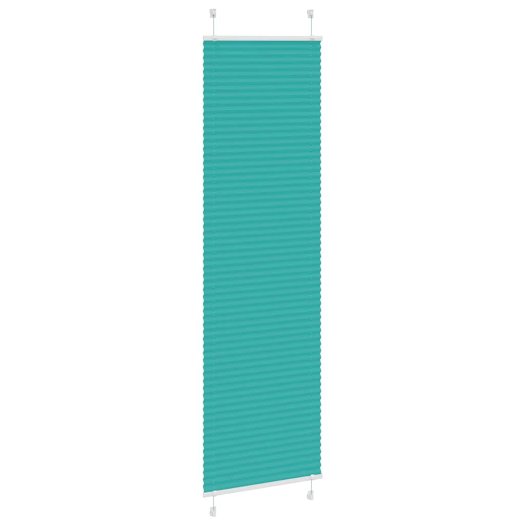 Gasolina verde plissada cega 60x200 cm largura tecido 59,4 cm