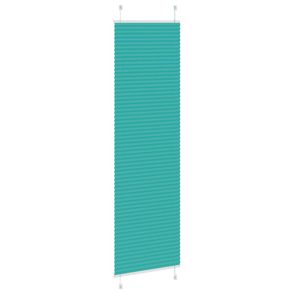 Gasolina verde plissada cega 60x200 cm largura tecido 59,4 cm