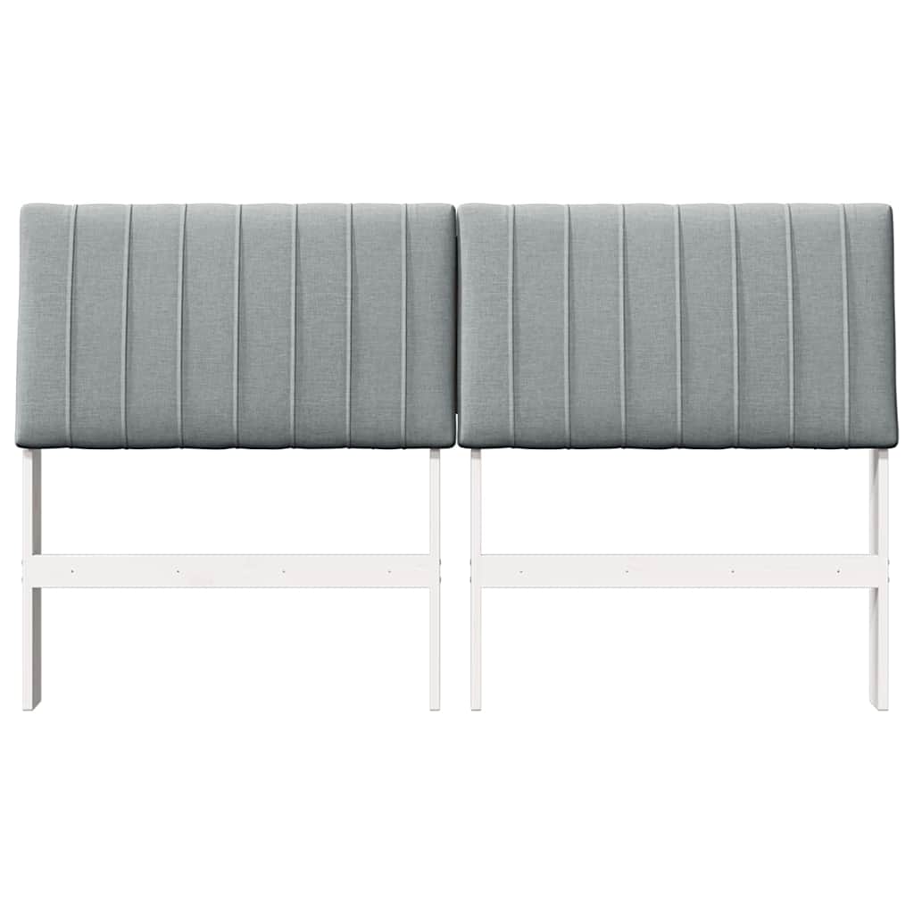 Cabeceira estofada cinzento-claro 150 cm