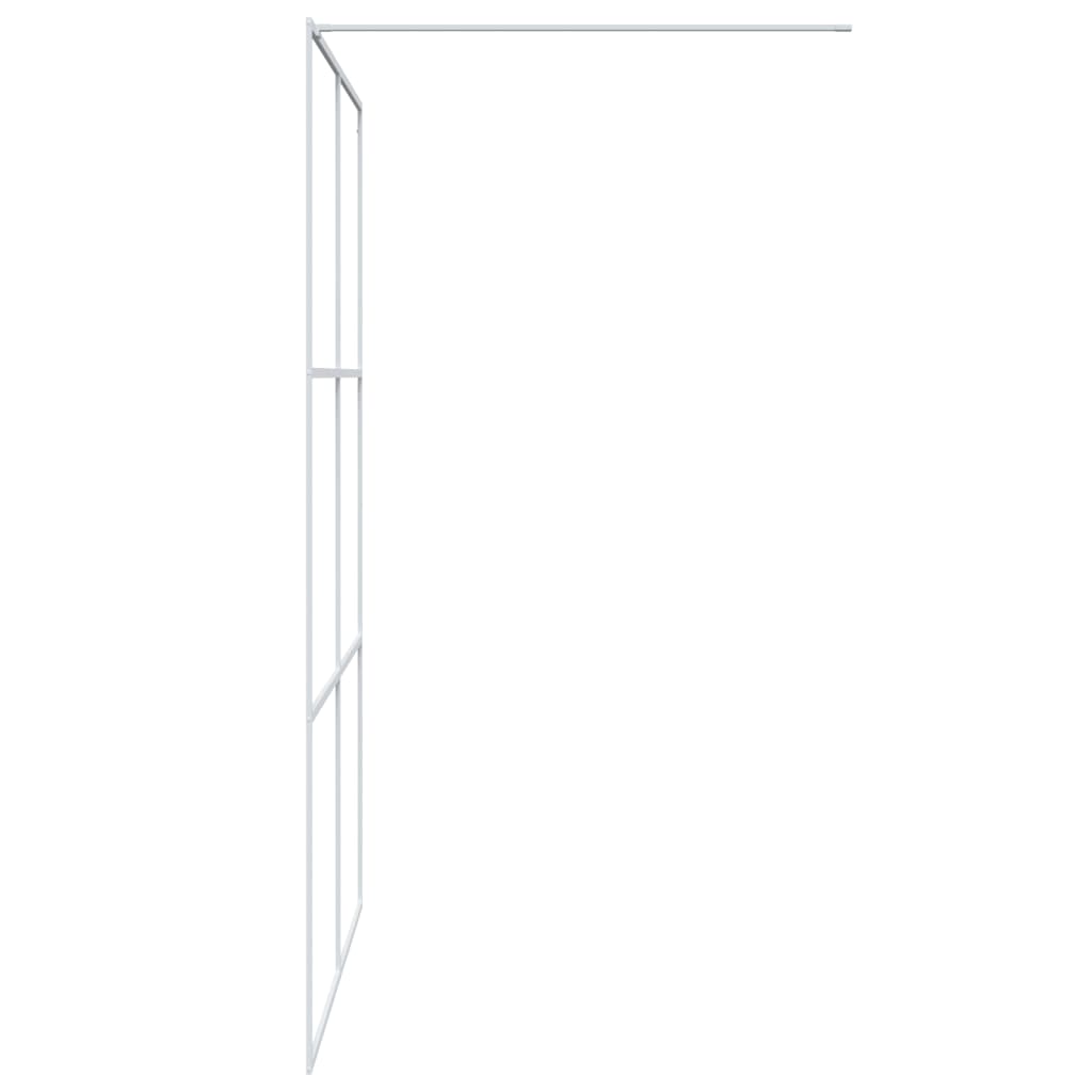 Divisória de chuveiro 140x195 cm vidro transparente esg branco