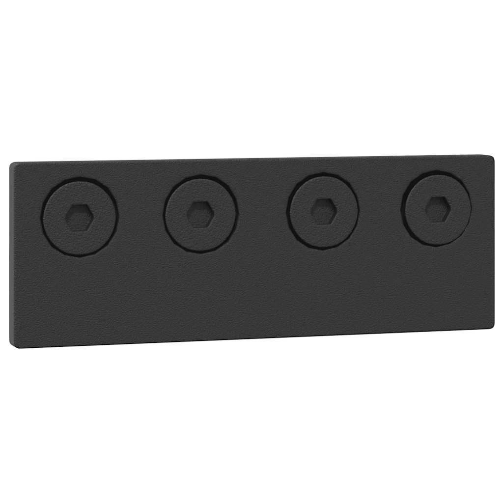 Kit de ferragens para porta deslizante 366 cm aço preto