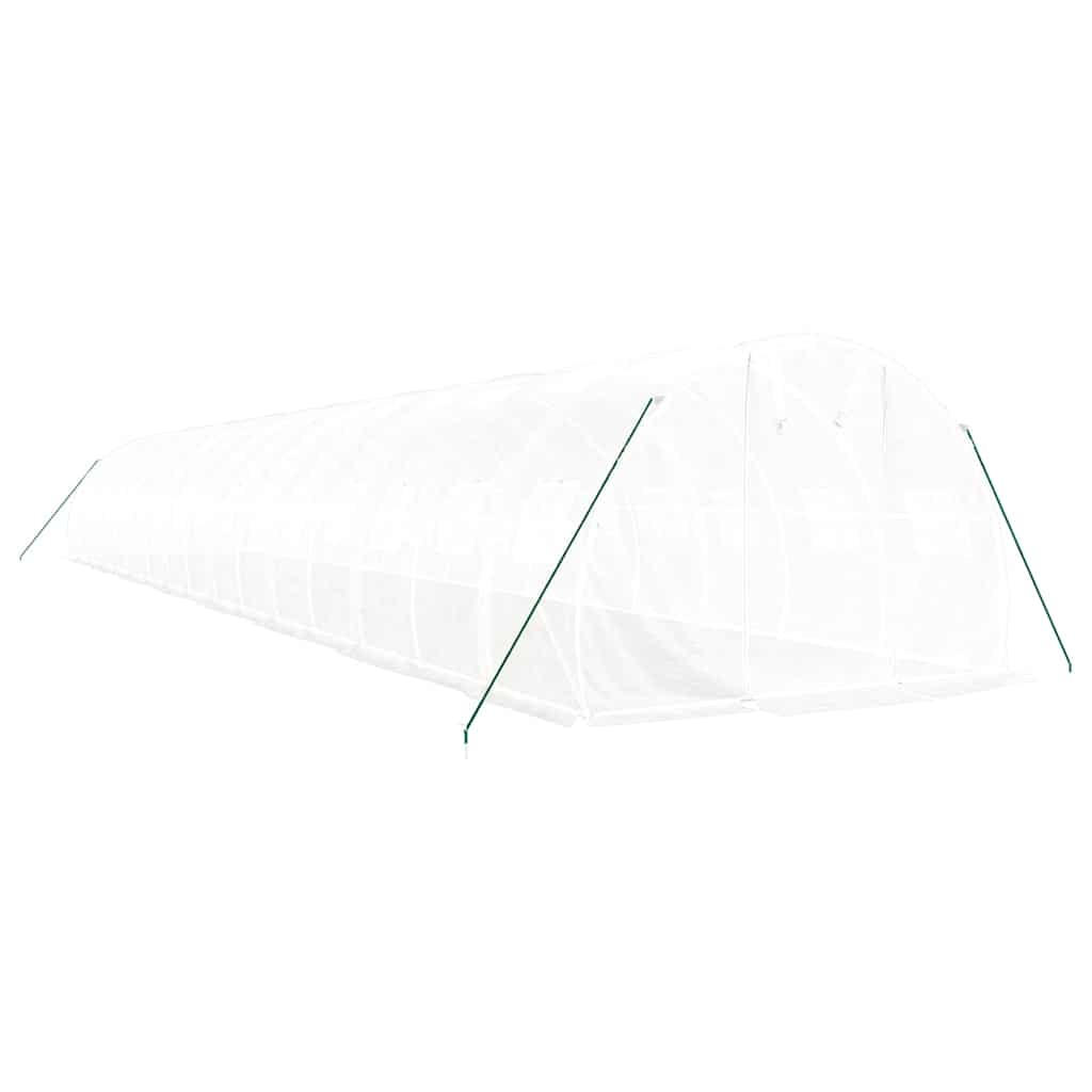 Estufa com estrutura de aço 48 m² 16x3x2 m branco