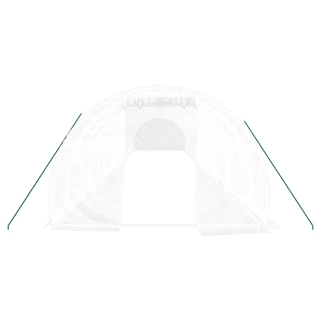 Estufa com estrutura de aço 48 m² 16x3x2 m branco
