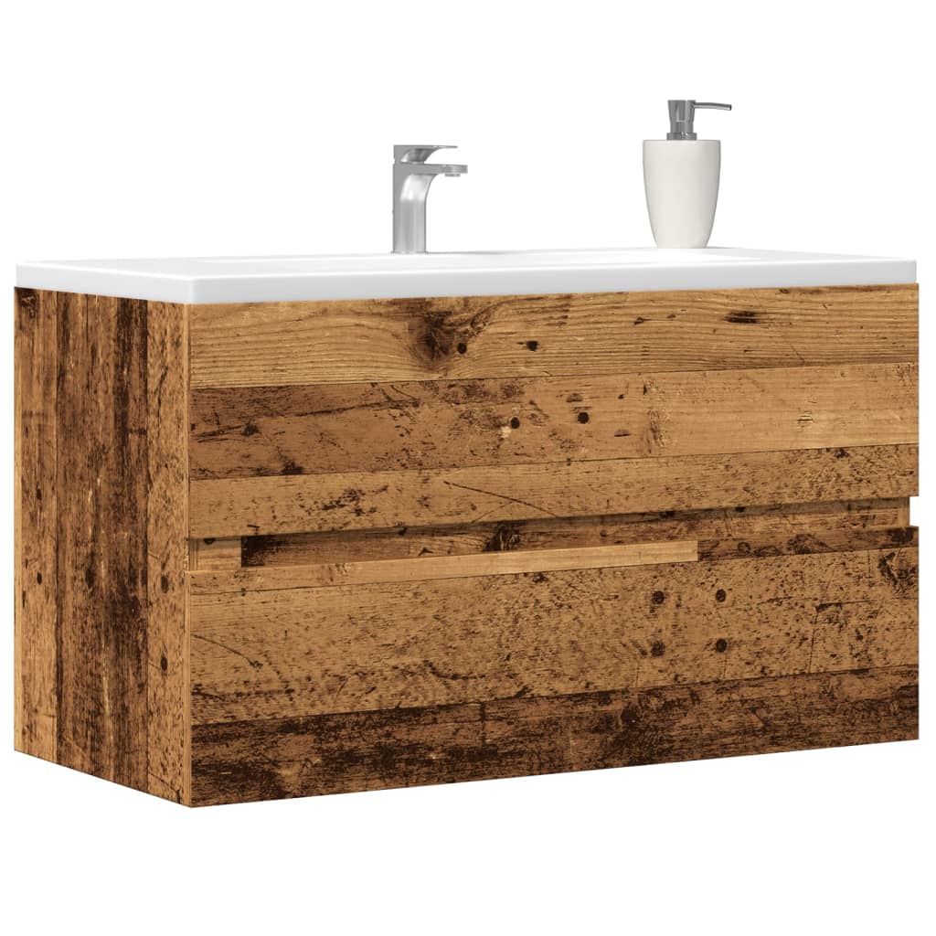 Armário suspenso wc 80x38,5x45 cm deriv. madeira madeira velha