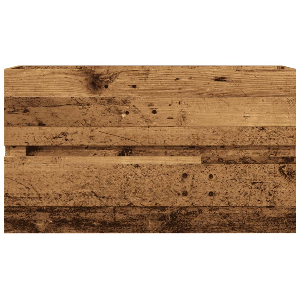 Armário suspenso wc 80x38,5x45 cm deriv. madeira madeira velha