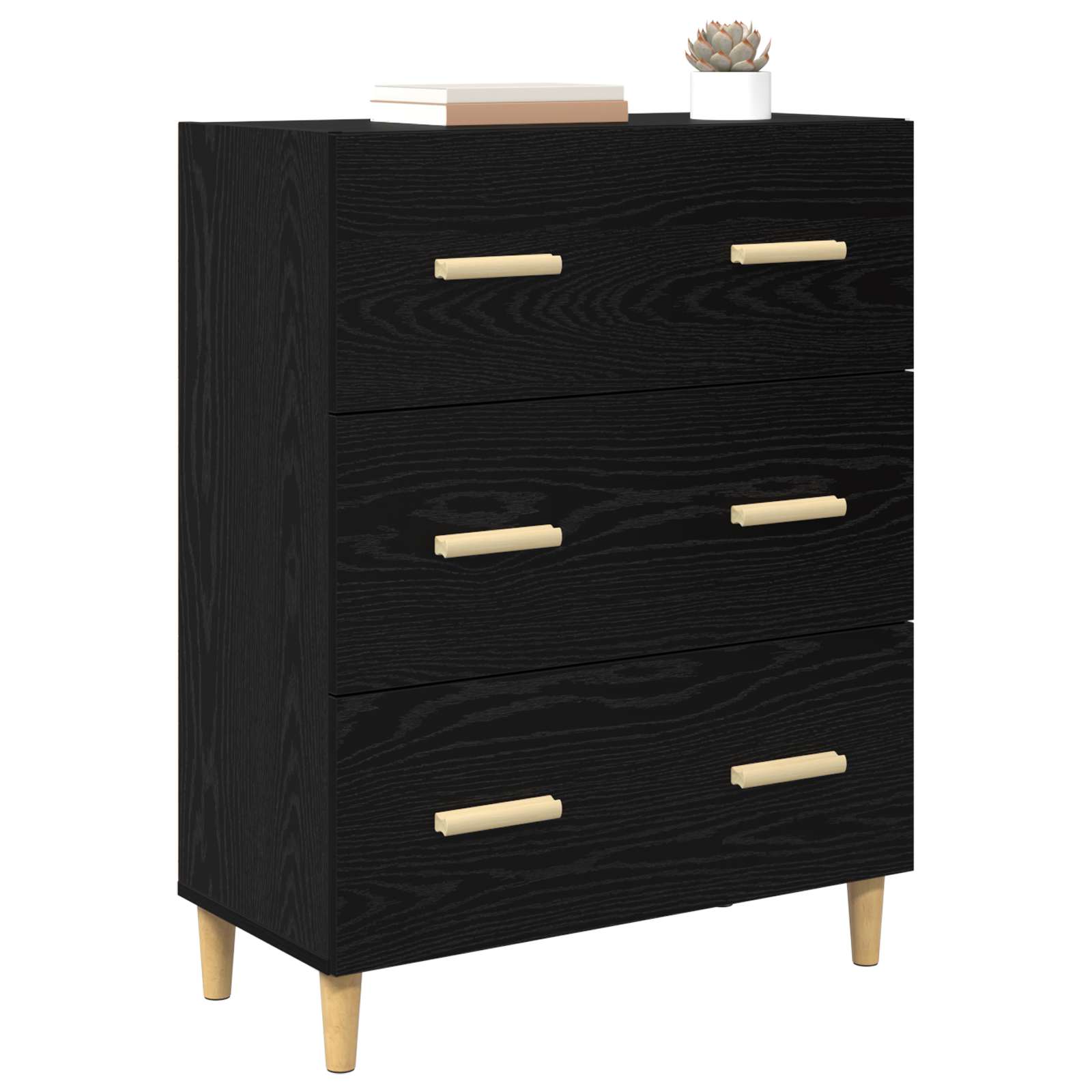Buffet carvalho preto 69,5 x 34 x 90 cm derivados de madeira