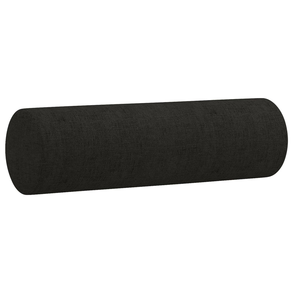 Almofadas decorativas 2 pcs ø15x50 cm tecido preto