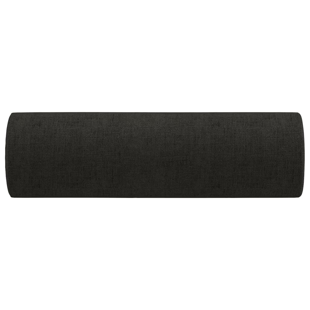 Almofadas decorativas 2 pcs ø15x50 cm tecido preto