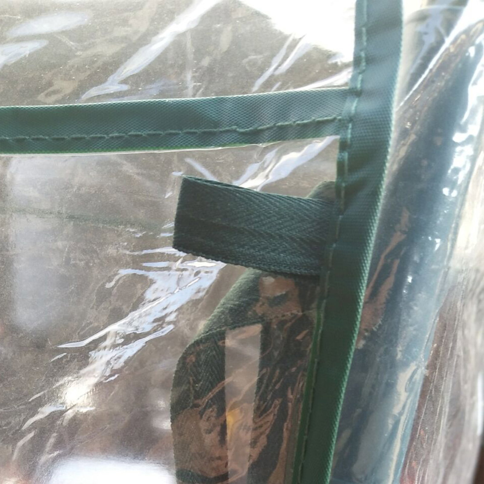 Estufa de jardim com 8 prateleiras cobertura de PVC e estrutura de aço 143x73x195 cm transparente e verde