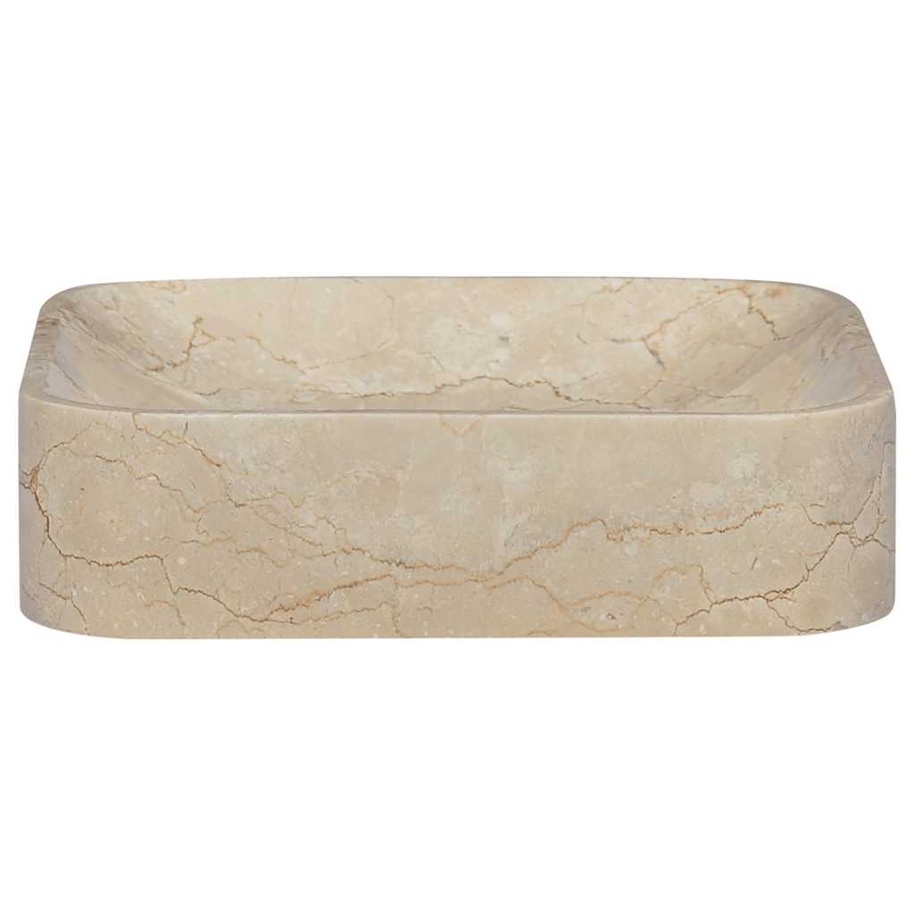 Lavatório 40x40x10 cm mármore cor creme