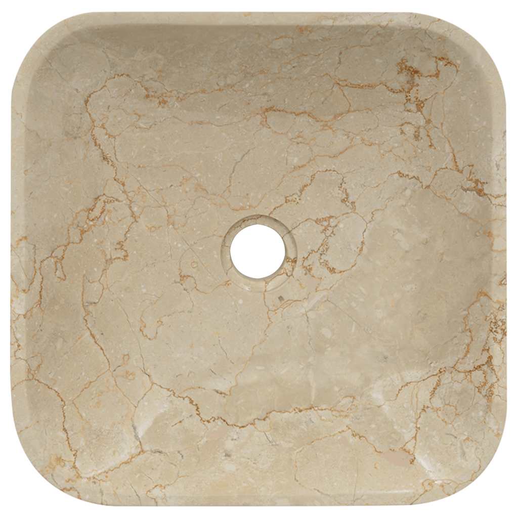 Lavatório 40x40x10 cm mármore cor creme