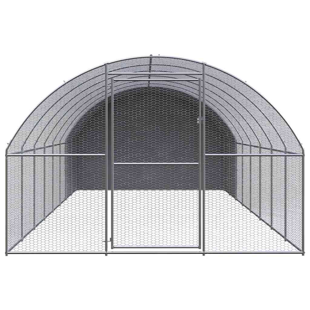 Galinheiro de exterior 3x8x2 m aço galvanizado
