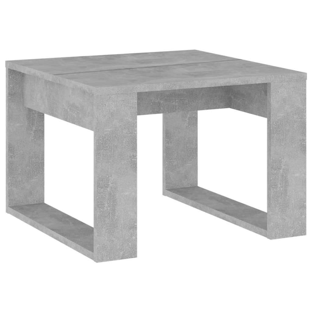 Mesa de apoio 50x50x35 cm derivados de madeira cinzento cimento