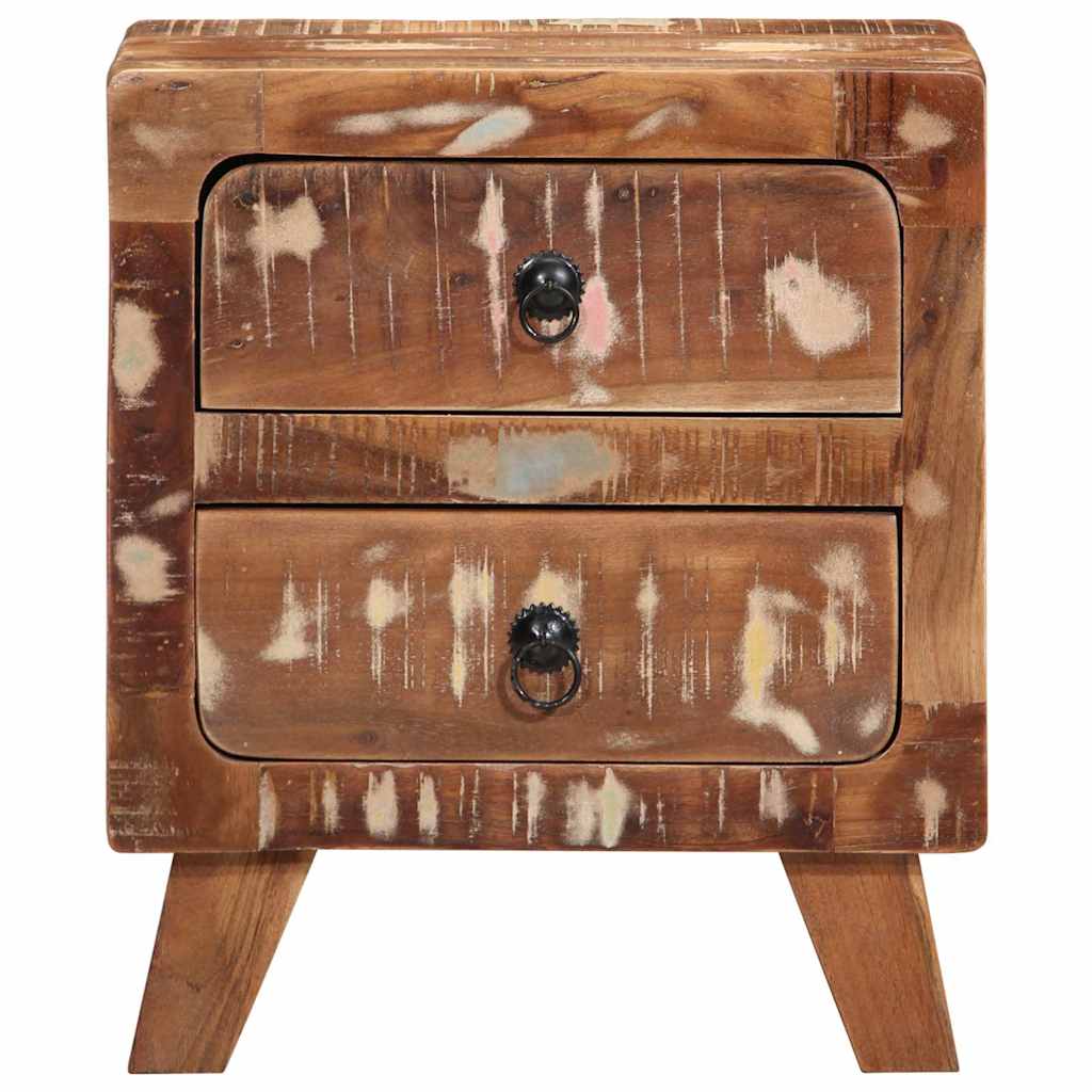 Mesa de cabeceira 40x32x46 cm madeira recuperada maciça