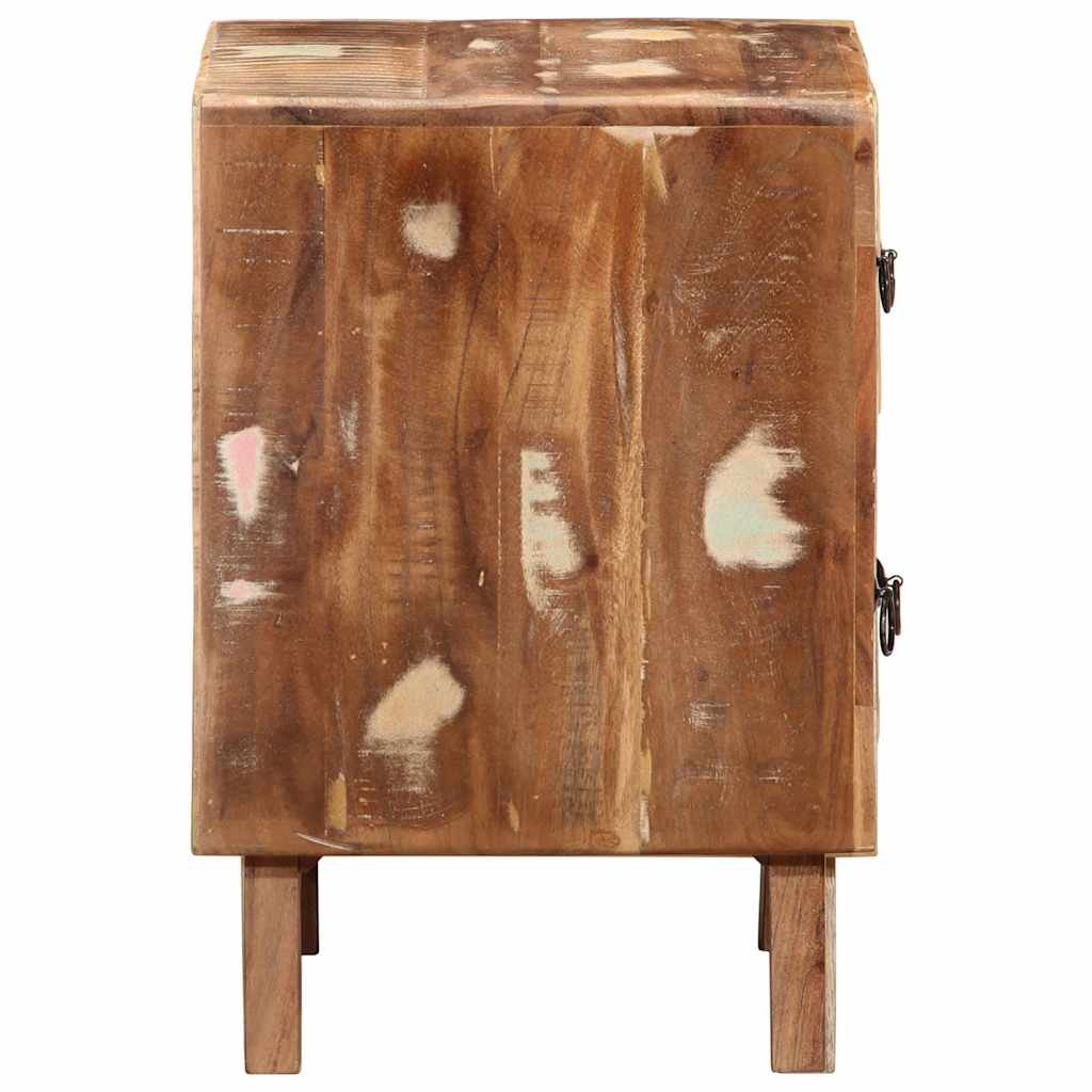 Mesa de cabeceira 40x32x46 cm madeira recuperada maciça