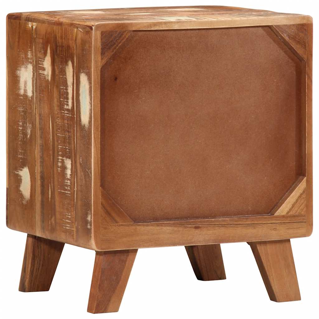 Mesa de cabeceira 40x32x46 cm madeira recuperada maciça
