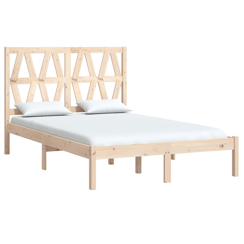 Estrutura de cama 140x200 cm pinho maciço