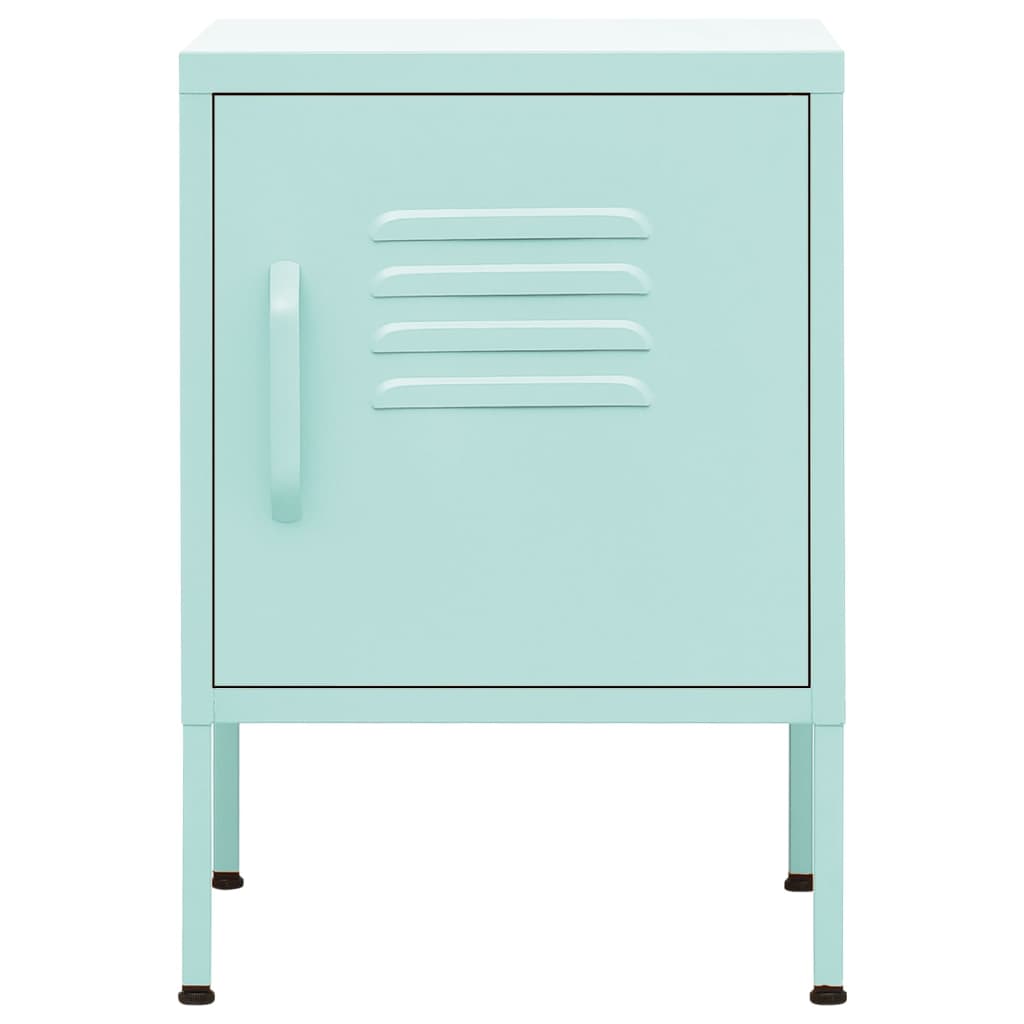 Mesa de cabeceira 35x35x51 cm aço verde-hortelã
