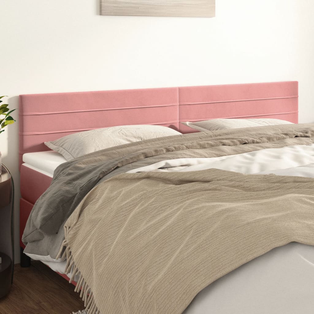 Cabeceiras rosa 180x5x78/88 cm veludo