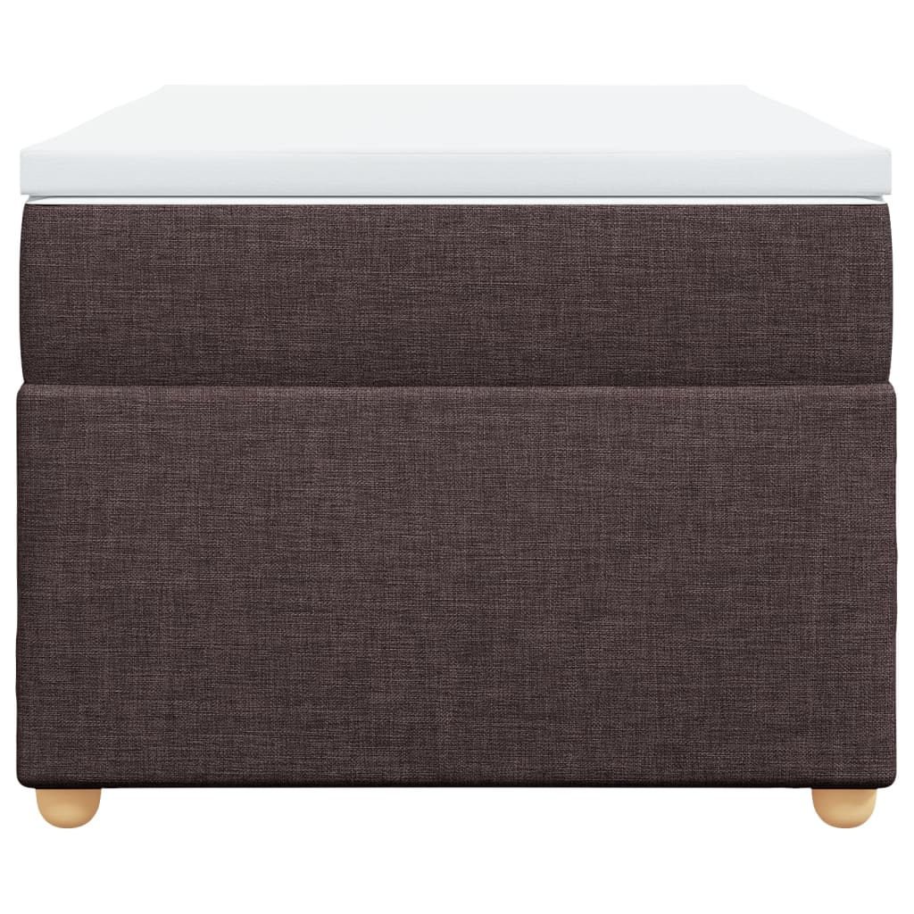 Cama com molas/colchão 90x190 cm tecido castanho-escuro