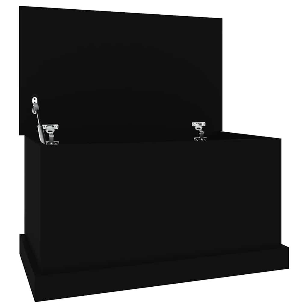 Caixa de arrumação 70x40x38 cm derivados de madeira preto