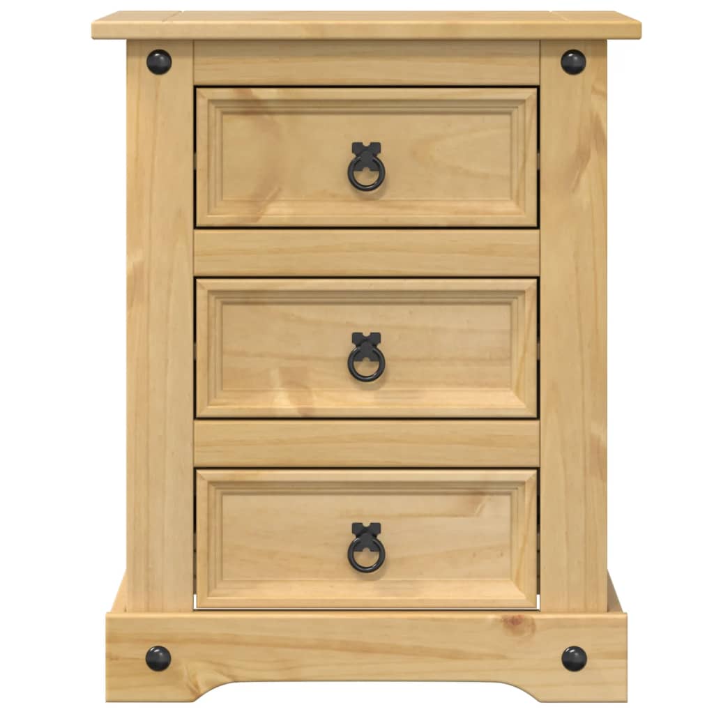 Mesa de cabeceira corona 53x39x66 cm madeira de pinho maciça