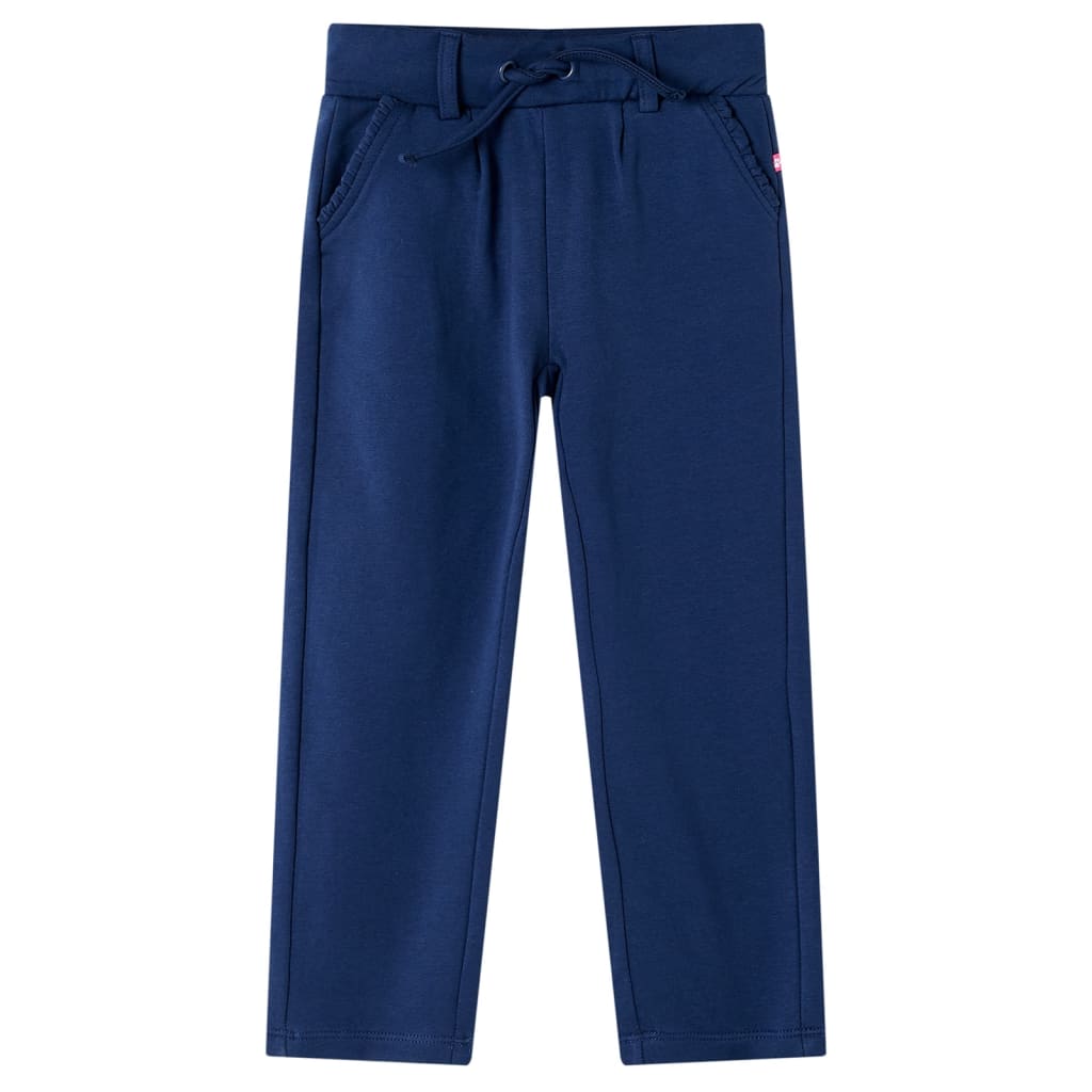 Calças de criança com cordão azul-marinho 92