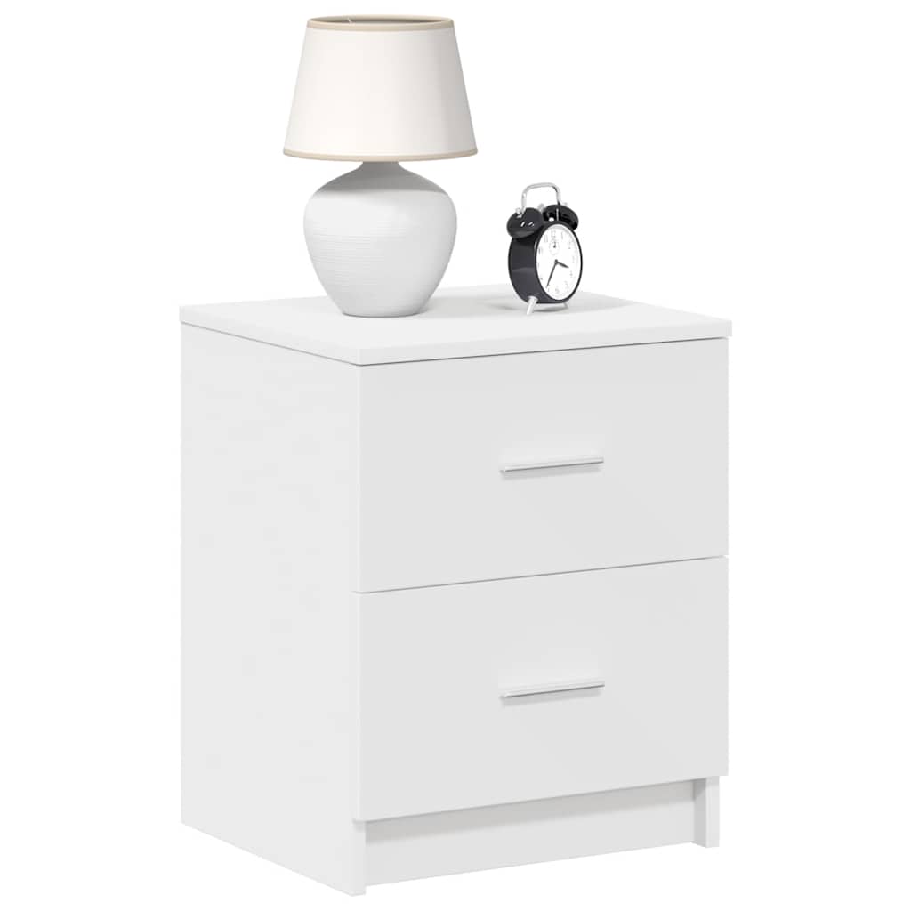 Mesa de cabeceira com 2 gavetas 40x36x50 cm branco