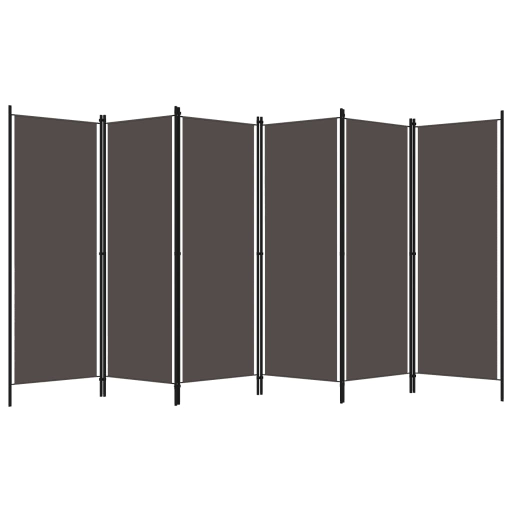 Divisória de quarto com 6 painéis 300x180 cm antracite