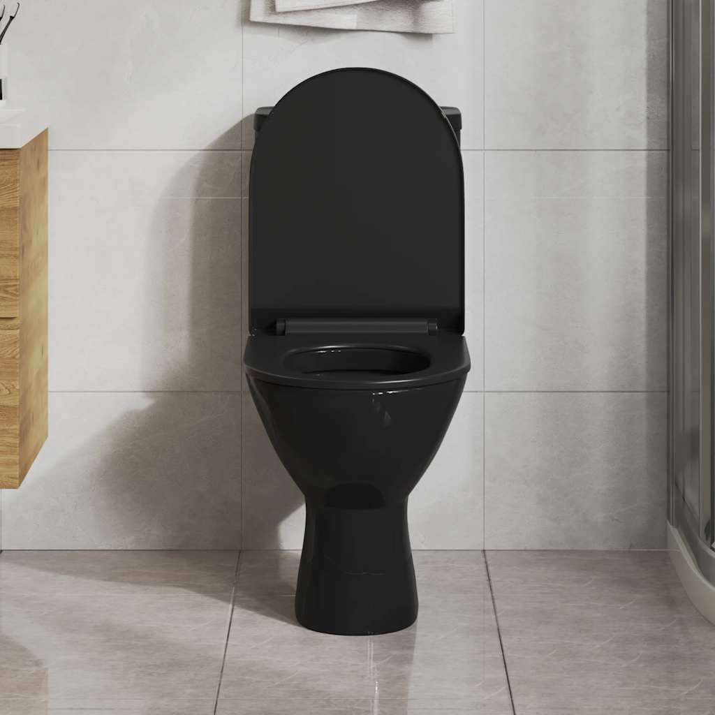 Tampo de sanita fecho suave com design remoção rápida preto