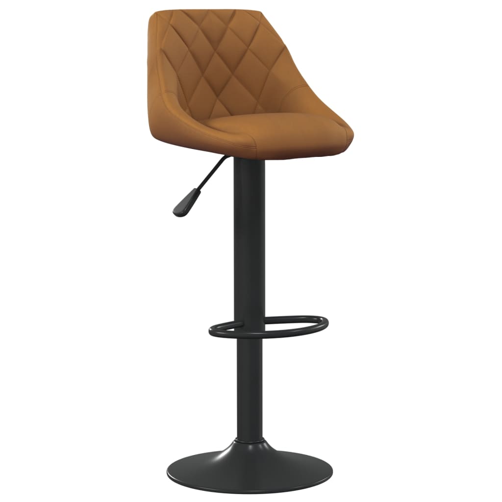 Bancos de bar 2 pcs veludo castanho