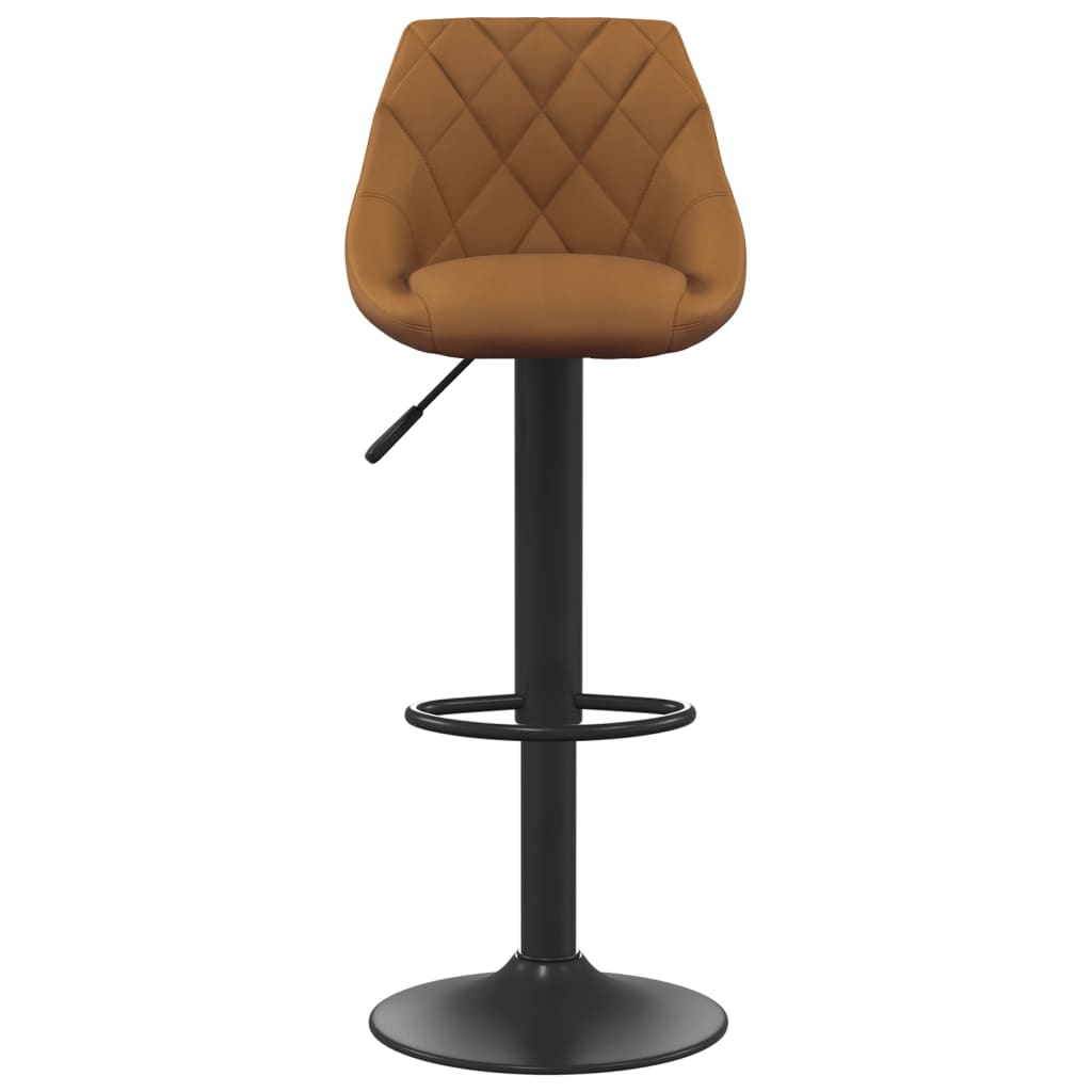 Bancos de bar 2 pcs veludo castanho
