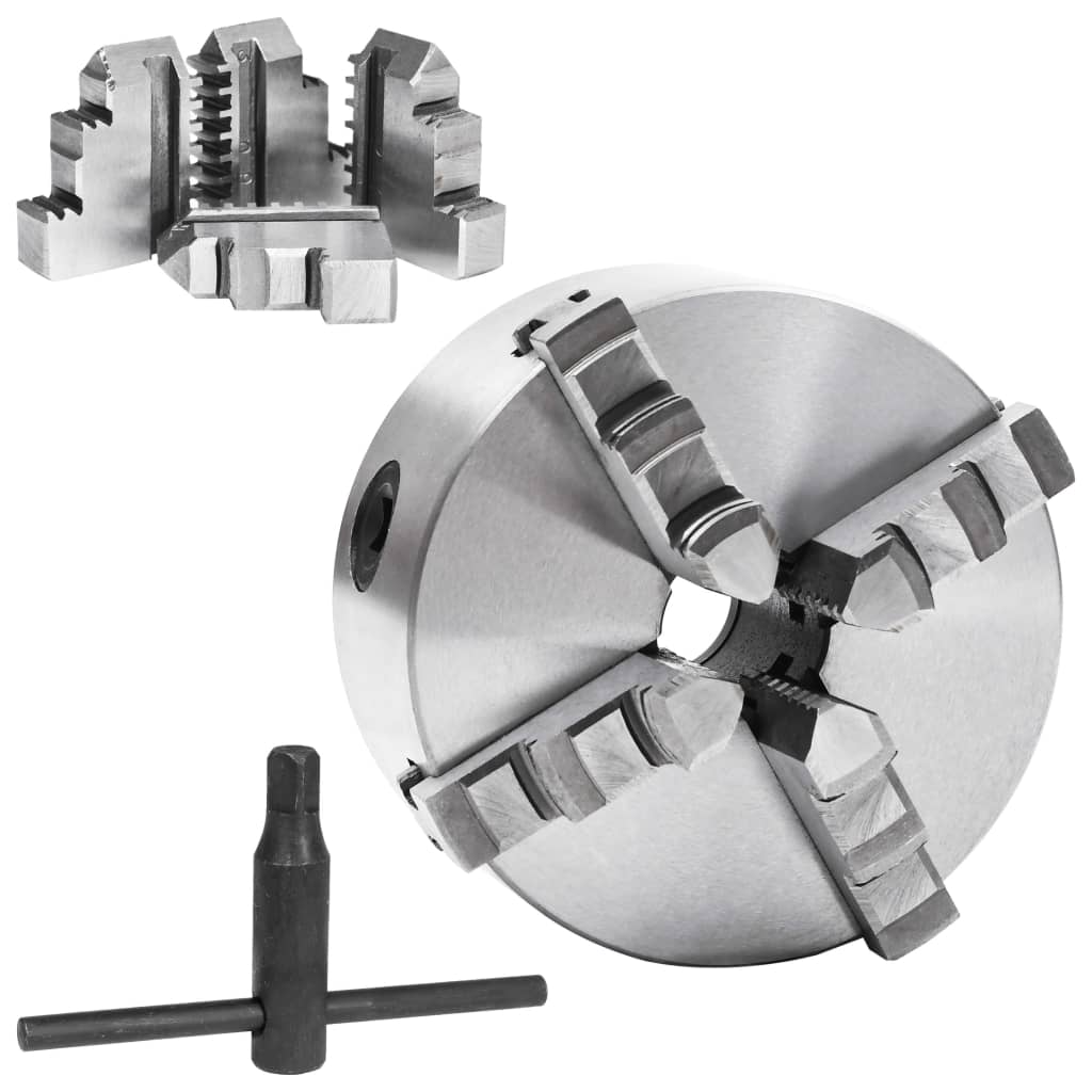 Bucha de torno autocentrante com 4 grampos 125 mm aço k12 125