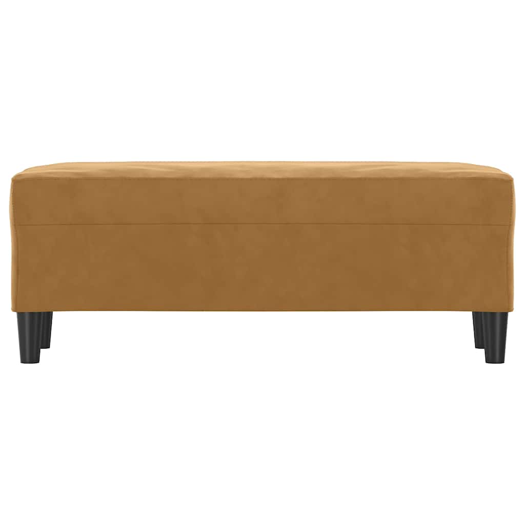 Banco 100x35x41 cm veludo castanho