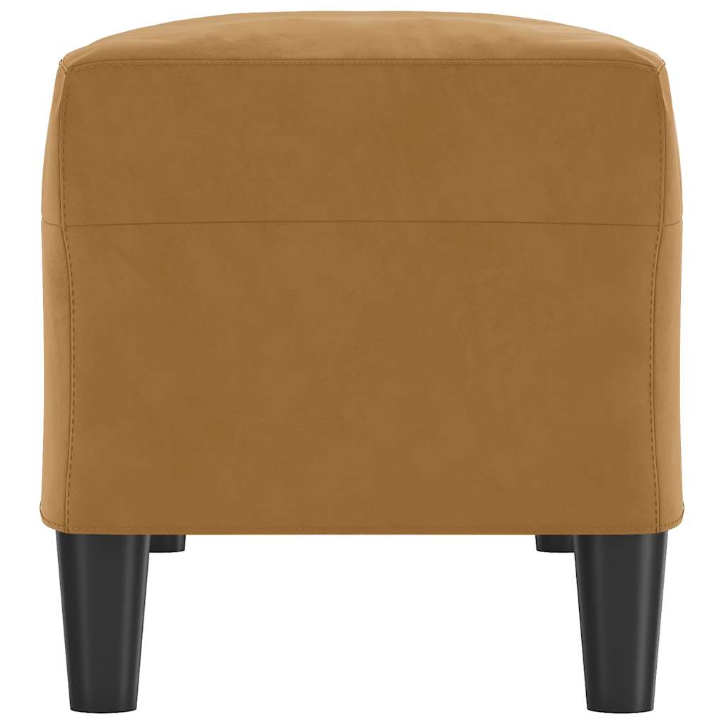 Banco 100x35x41 cm veludo castanho