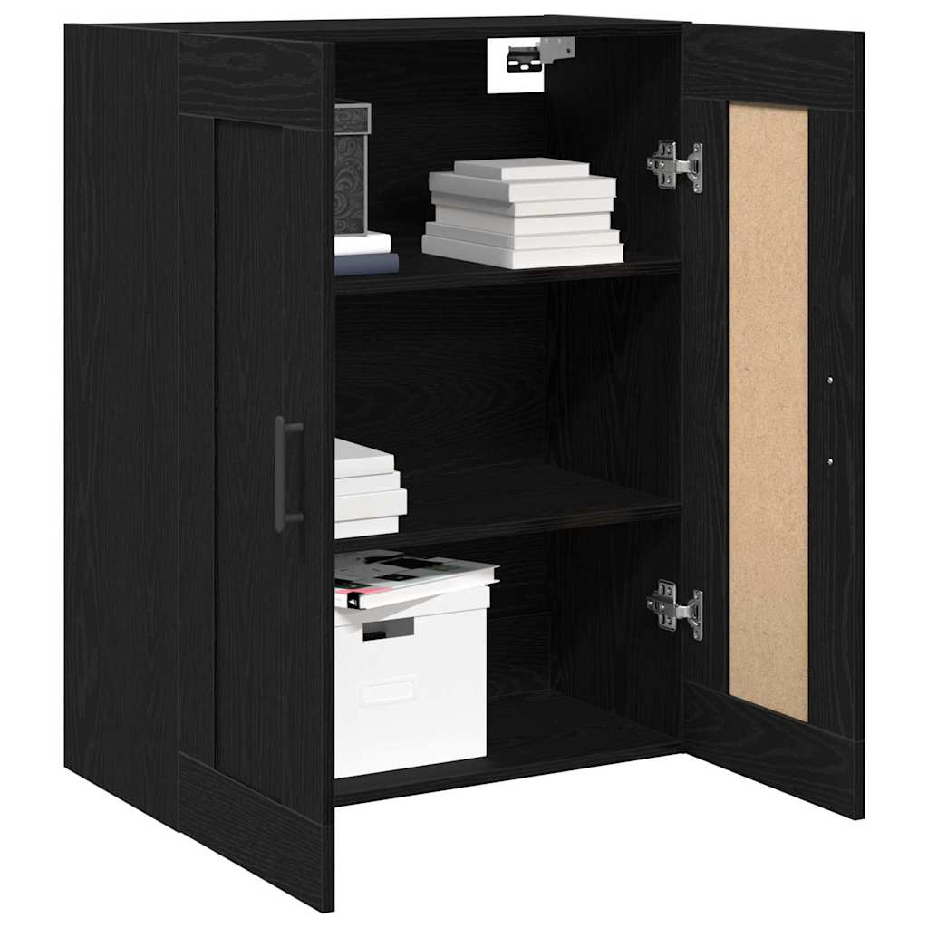 Estante de parede carvalho preto 69,5 x 34 x 90 cm