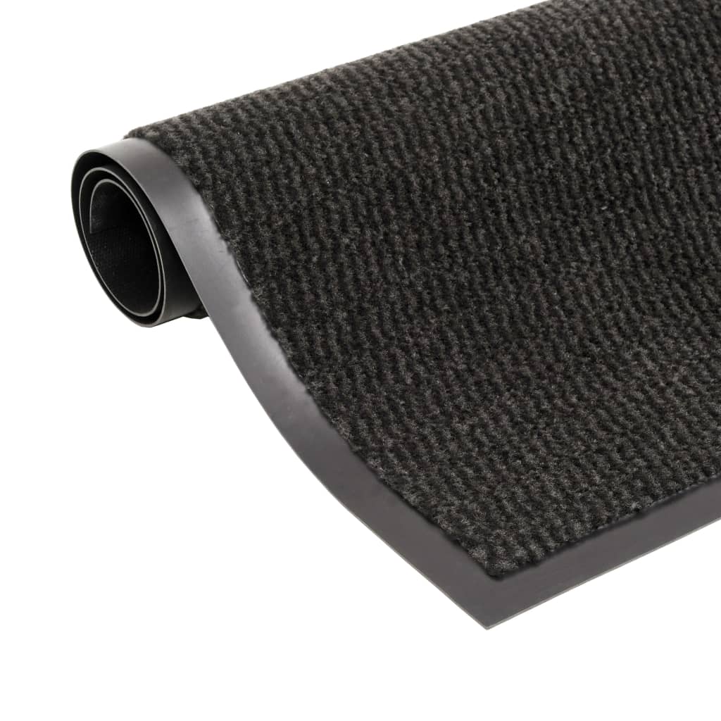 Tapete controlo de pó retangular tufado 90x150 cm preto