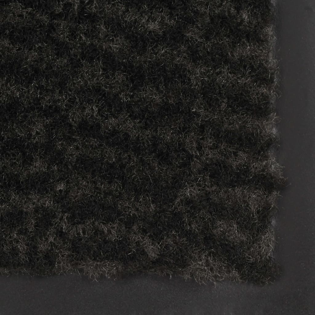 Tapete controlo de pó retangular tufado 90x150 cm preto