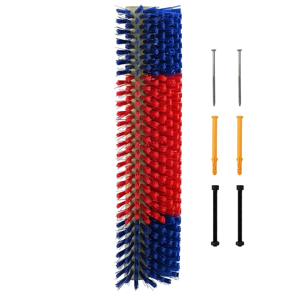 Escovas para gado vermelho e azul 50 x 17 x 9 cm plástico e aço