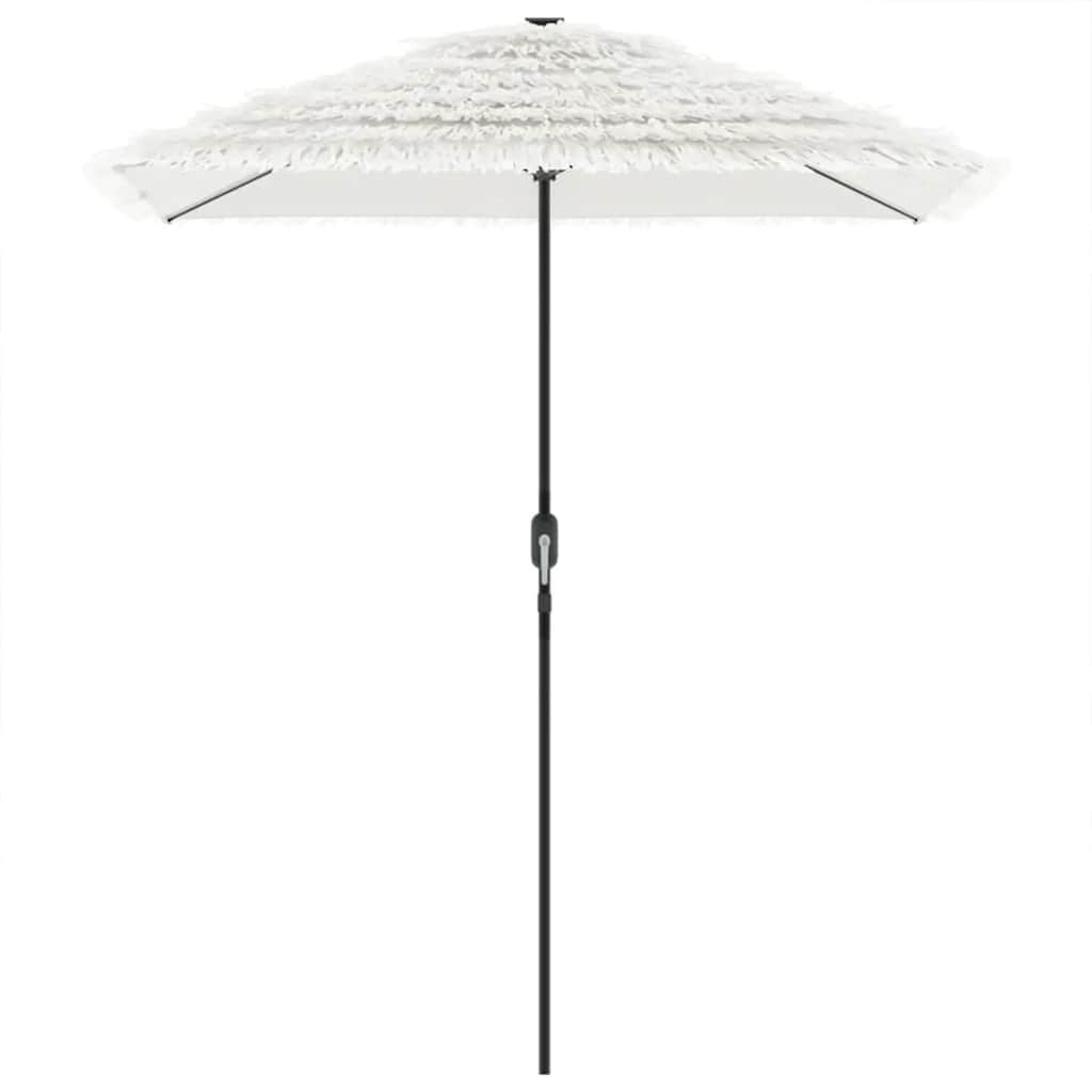 Guarda-sol de jardim com poste de aço 300x200x250 cm branco