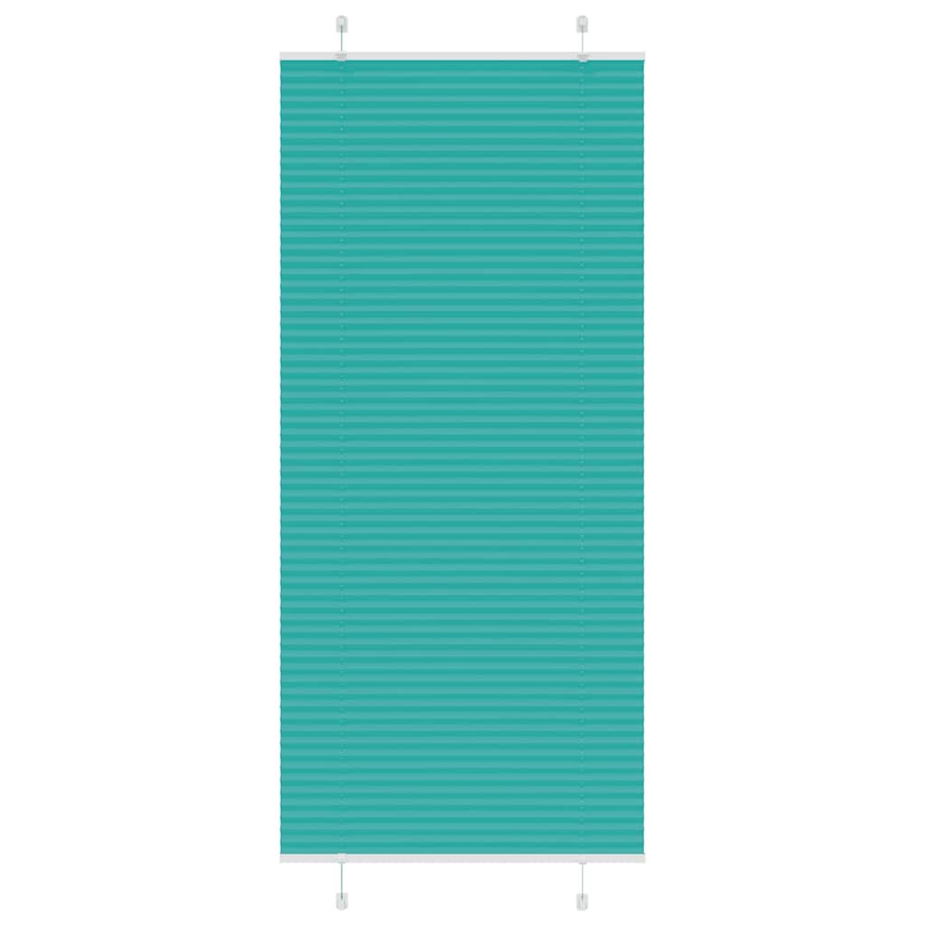 Gasolina verde plissada cega 95x200 cm largura tecido 94,4 cm
