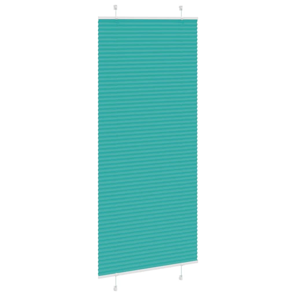 Gasolina verde plissada cega 95x200 cm largura tecido 94,4 cm